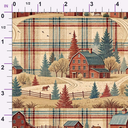 Cozy Cabin Tartan Pattern 4 Minky Fabric