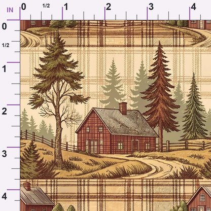 Cozy Cabin Tartan Pattern 6 Minky Fabric