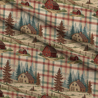 Cozy Cabin Tartan Pattern 7 Minky Fabric