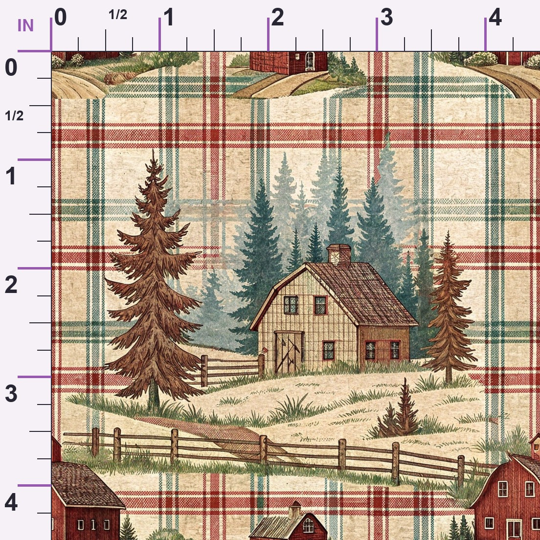 Cozy Cabin Tartan Pattern 7 Minky Fabric
