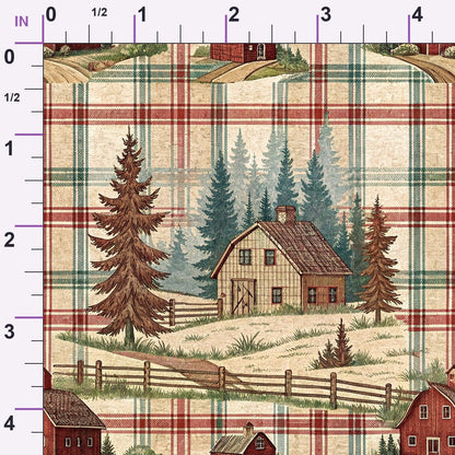 Cozy Cabin Tartan Pattern 7 Minky Fabric