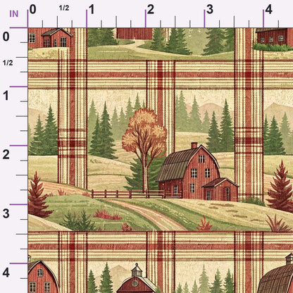 Cozy Cabin Tartan Pattern 8 Minky Fabric