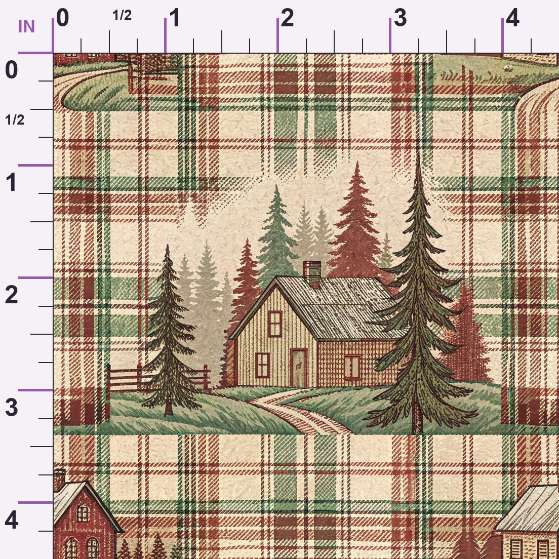 Cozy Cabin Tartan Pattern 9 Minky Fabric