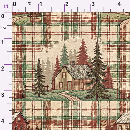 Cozy Cabin Tartan Pattern 9 Minky Fabric