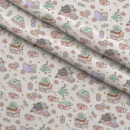 Cozy Cats Pattern Minky Fabric