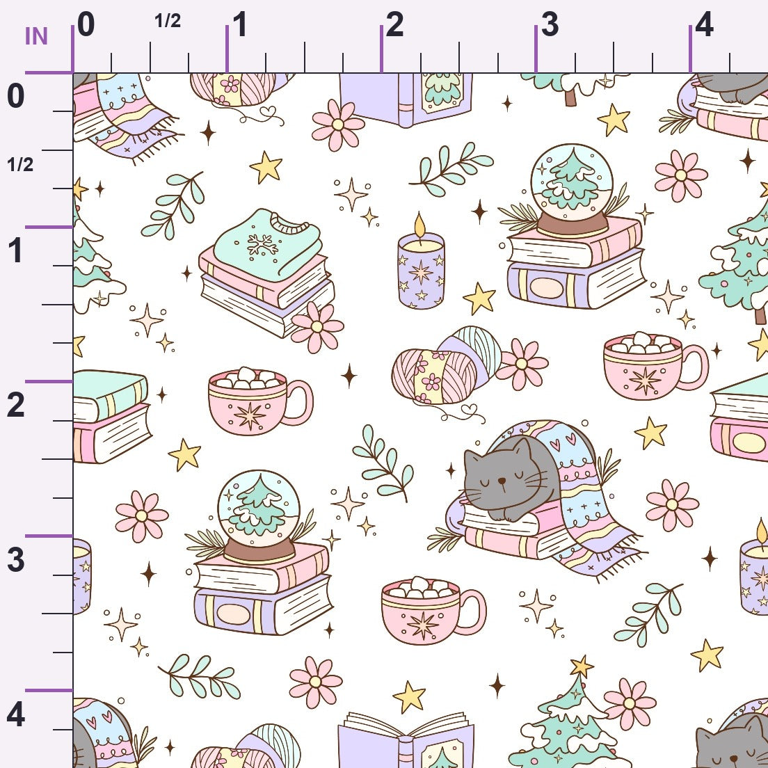 Cozy Cats Pattern Minky Fabric