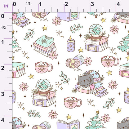 Cozy Cats Pattern Minky Fabric