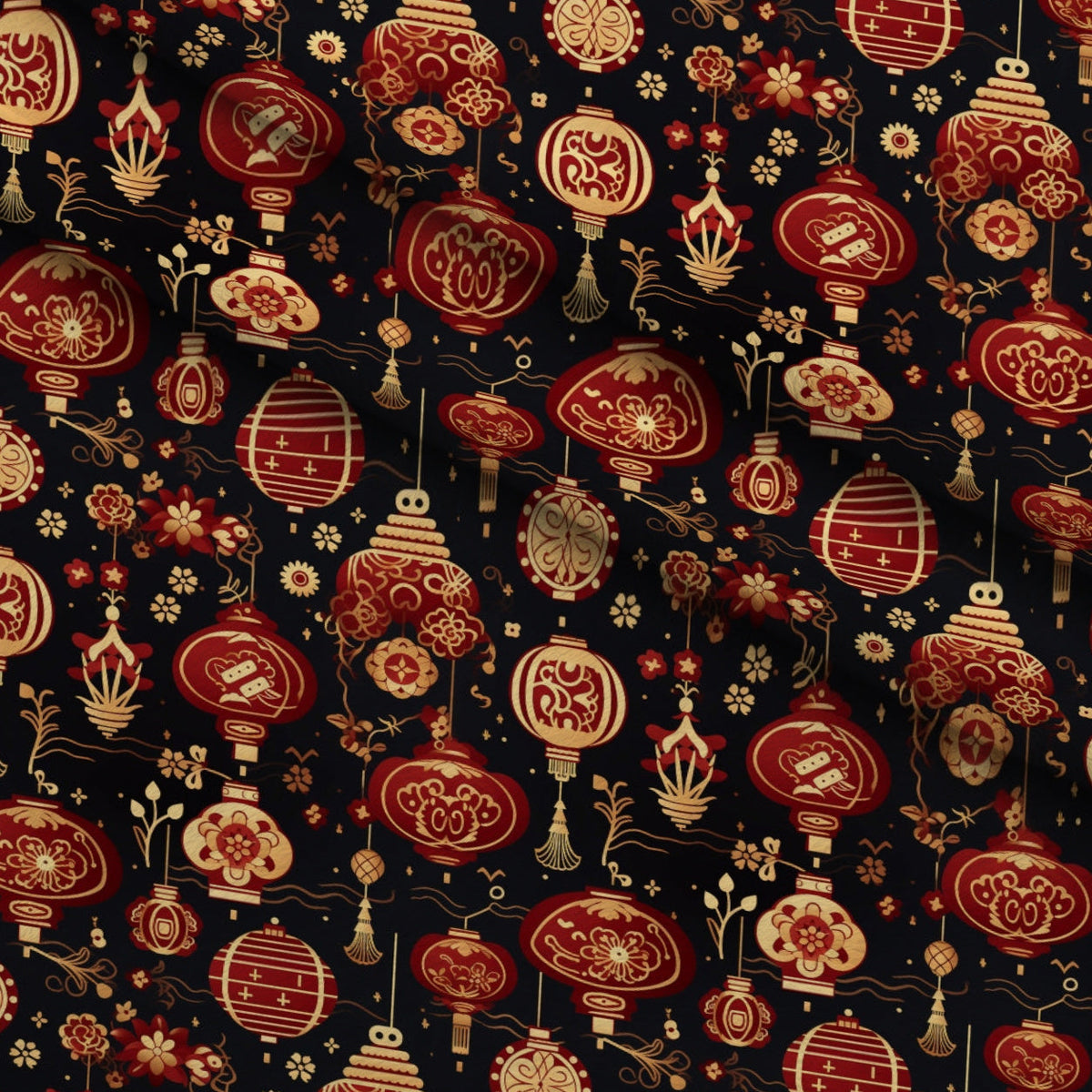 Crimson Festival Glow Pattern 11 Minky Fabric