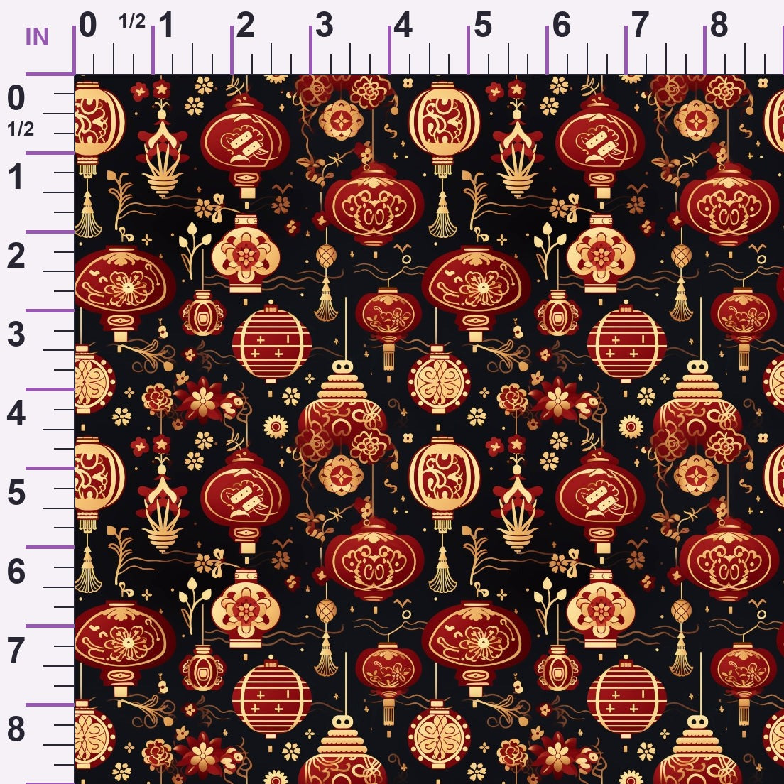 Crimson Festival Glow Pattern 11 Minky Fabric