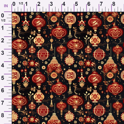 Crimson Festival Glow Pattern 11 Minky Fabric