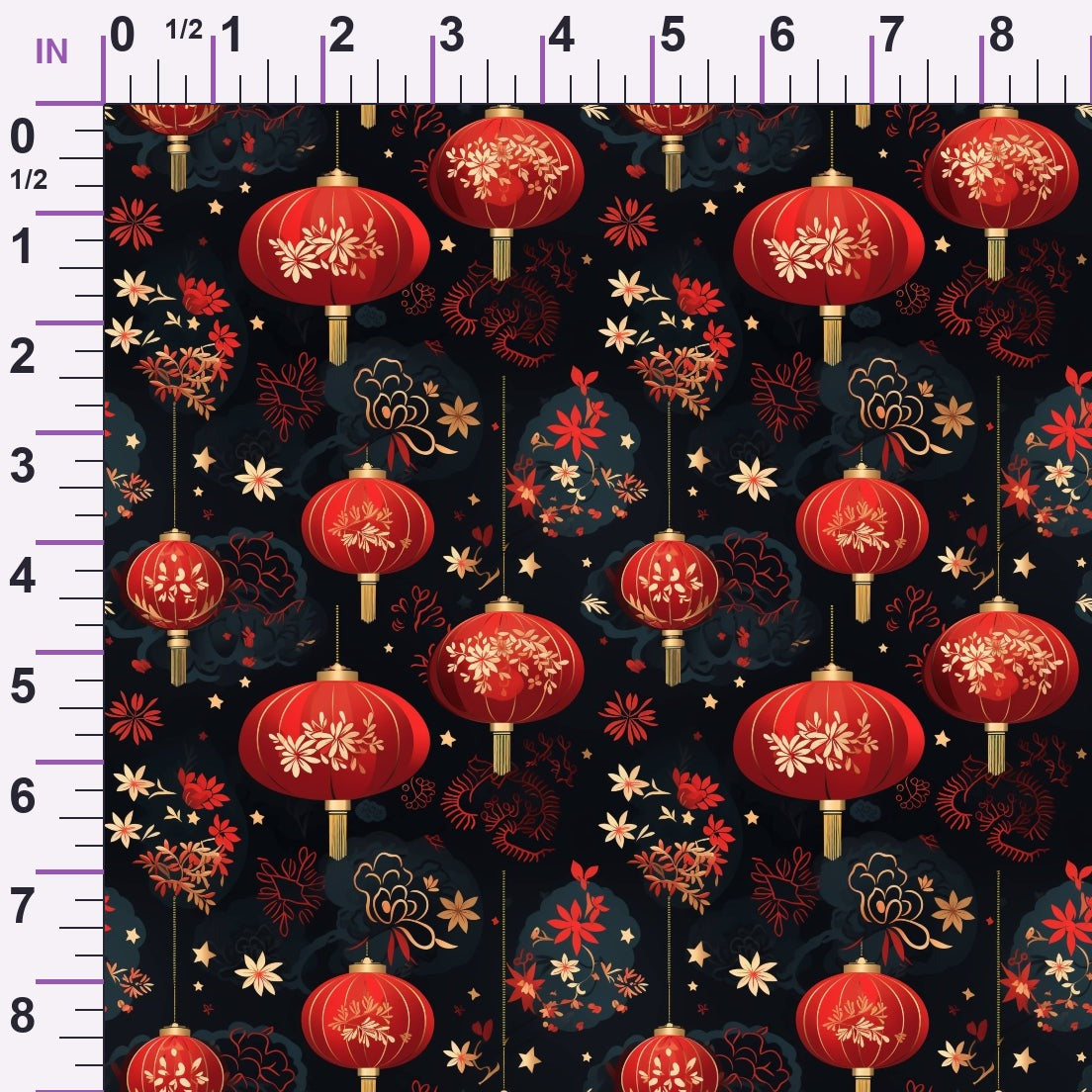 Crimson Festival Glow Pattern 12 Minky Fabric
