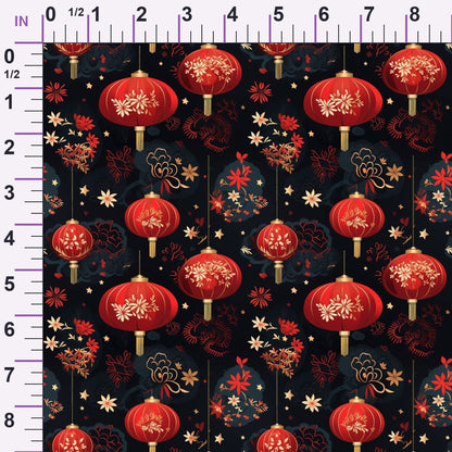 Crimson Festival Glow Pattern 12 Minky Fabric