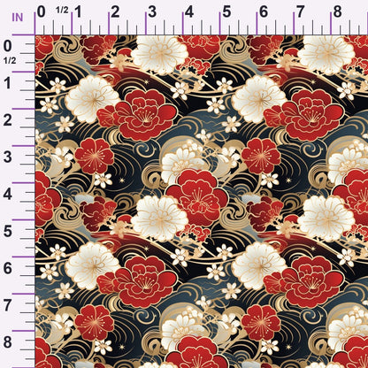 Crimson Festival Glow Pattern 7 Minky Fabric