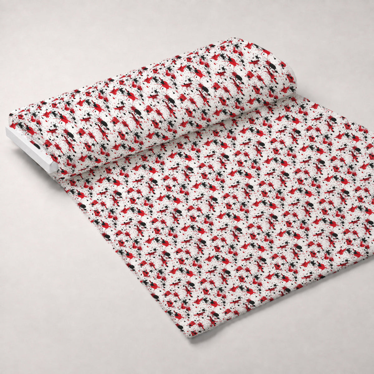 Crimson Splatter Pattern 1 Minky Fabric