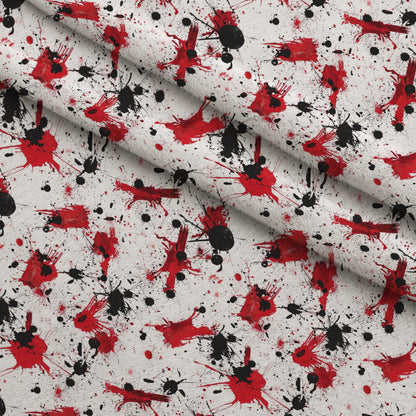 Crimson Splatter Pattern 1 Minky Fabric