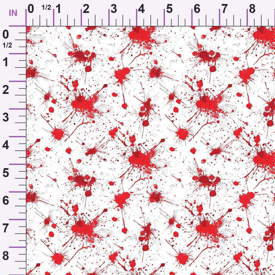 Crimson Splatter Pattern 10 Minky Fabric