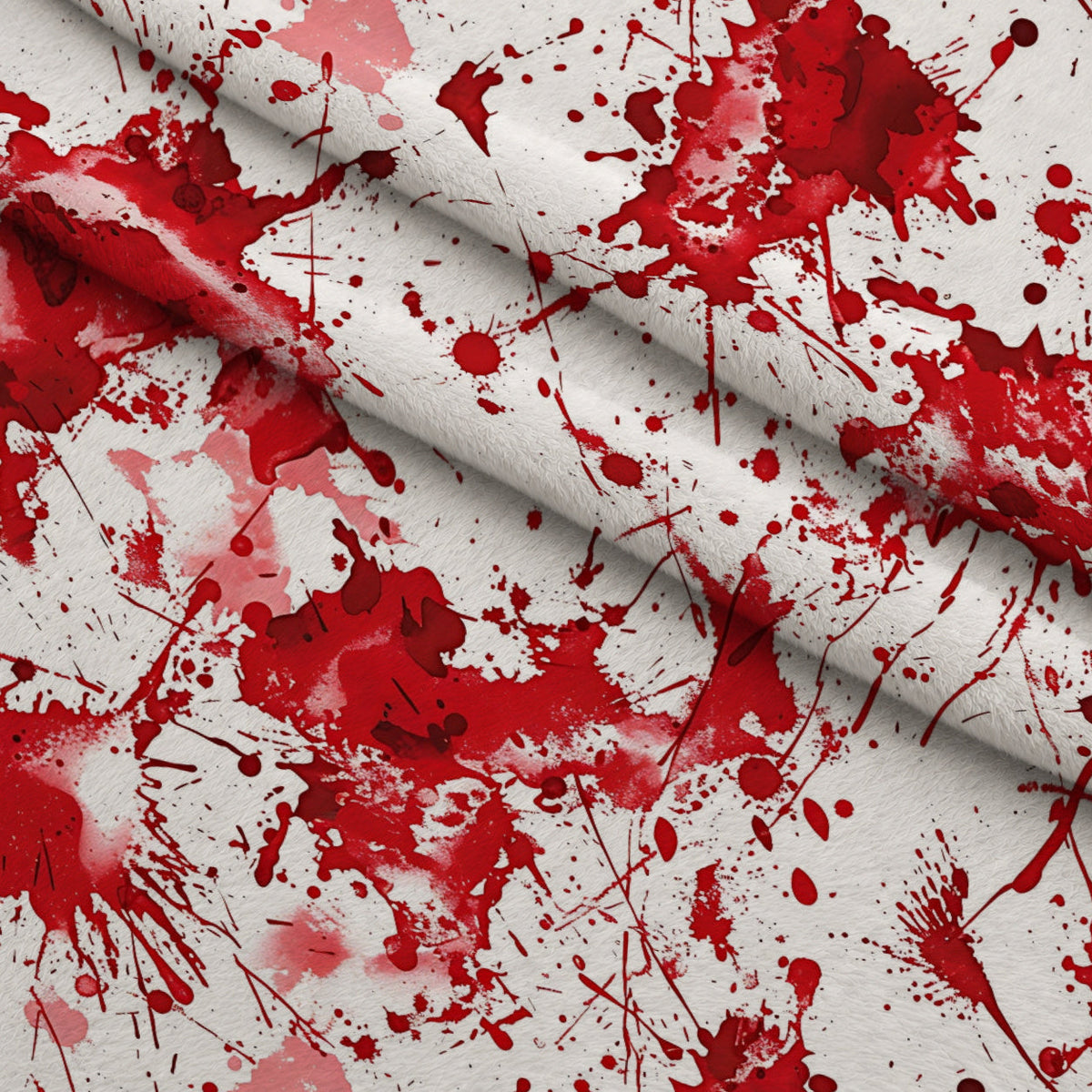 Crimson Splatter Pattern 11 Minky Fabric