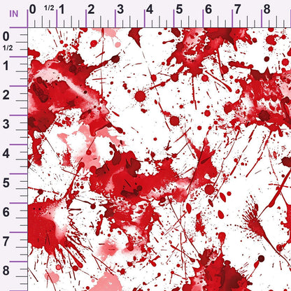 Crimson Splatter Pattern 11 Minky Fabric