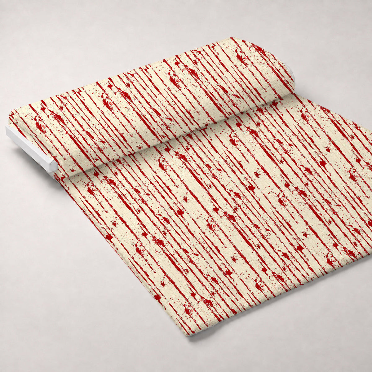 Crimson Splatter Pattern 12 Minky Fabric