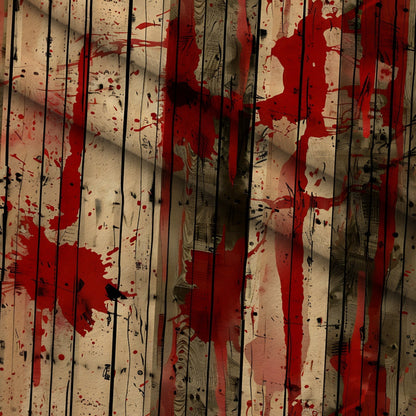 Crimson Splatter Pattern 13 Minky Fabric