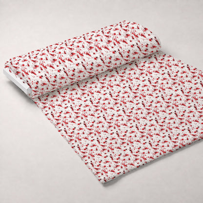 Crimson Splatter Pattern 15 Minky Fabric
