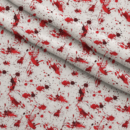 Crimson Splatter Pattern 15 Minky Fabric