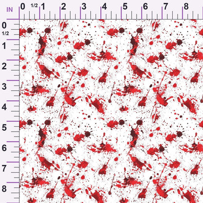 Crimson Splatter Pattern 15 Minky Fabric