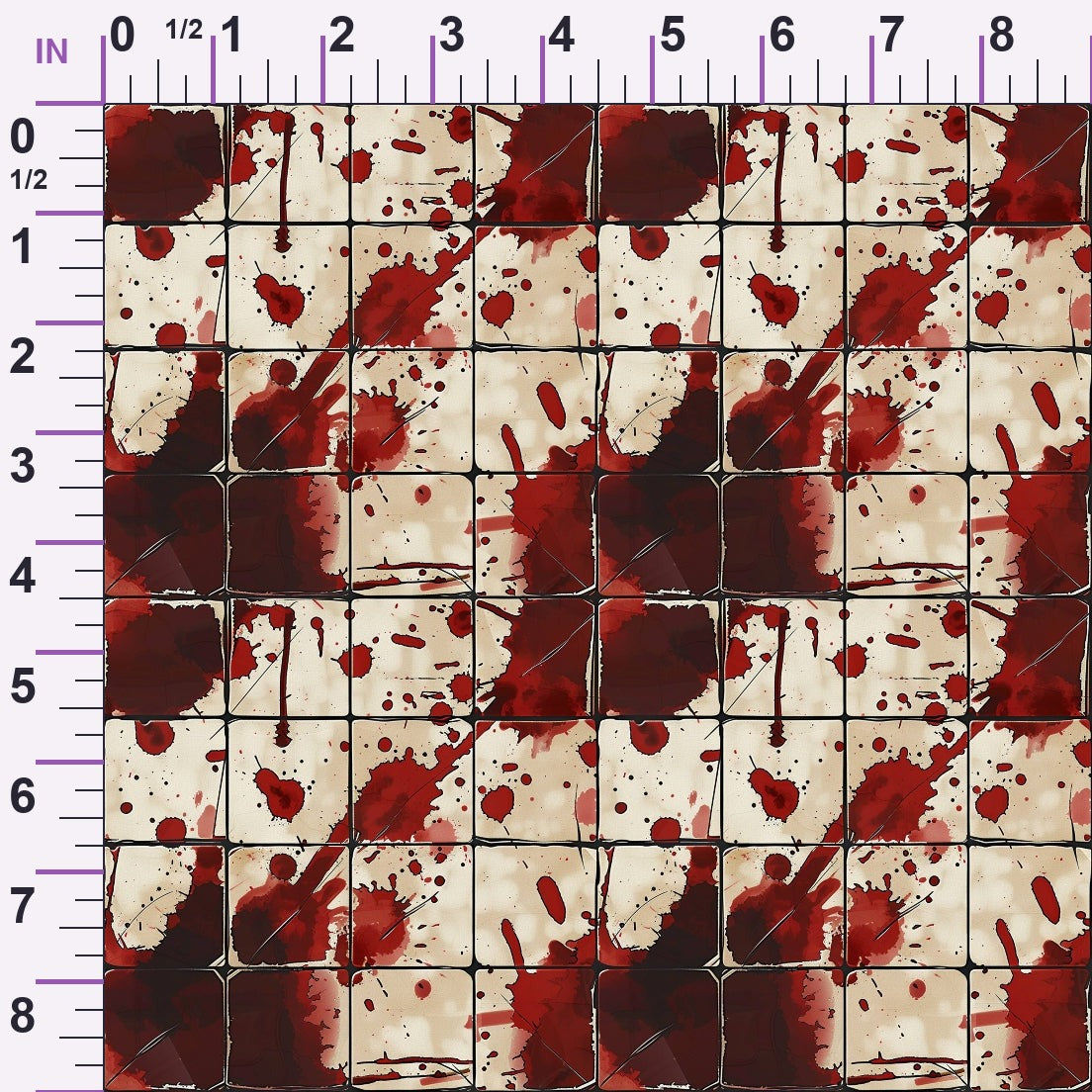 Crimson Splatter Pattern 17 Minky Fabric