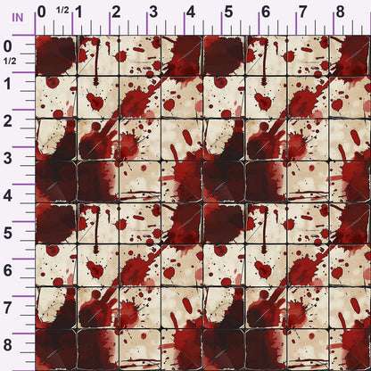 Crimson Splatter Pattern 17 Minky Fabric