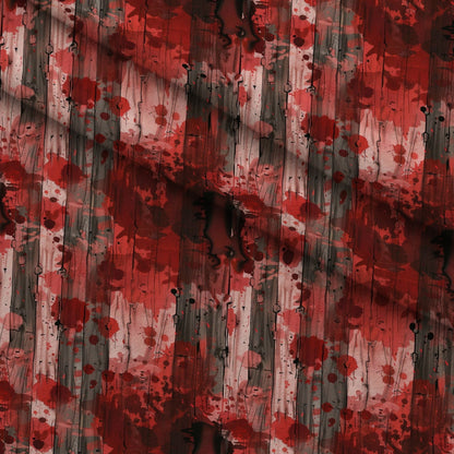 Crimson Splatter Pattern 20 Minky Fabric
