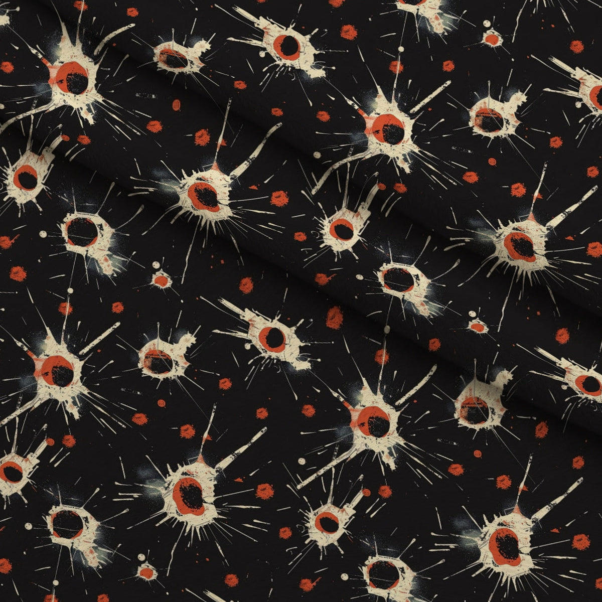 Crimson Splatter Pattern 21 Minky Fabric