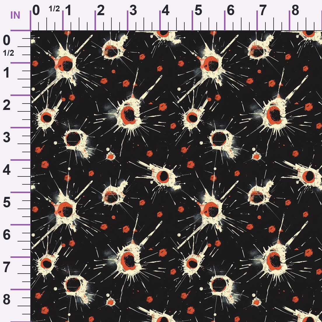 Crimson Splatter Pattern 21 Minky Fabric