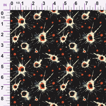 Crimson Splatter Pattern 21 Minky Fabric
