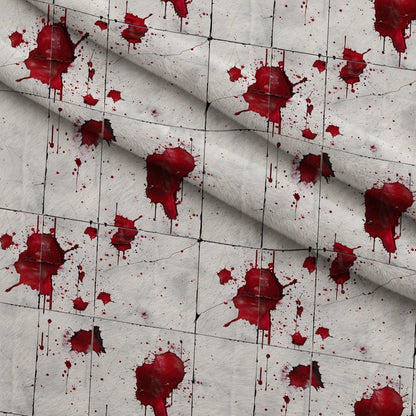 Crimson Splatter Pattern 4 Minky Fabric