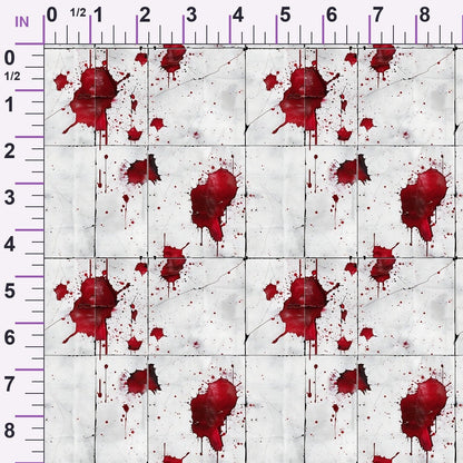 Crimson Splatter Pattern 4 Minky Fabric