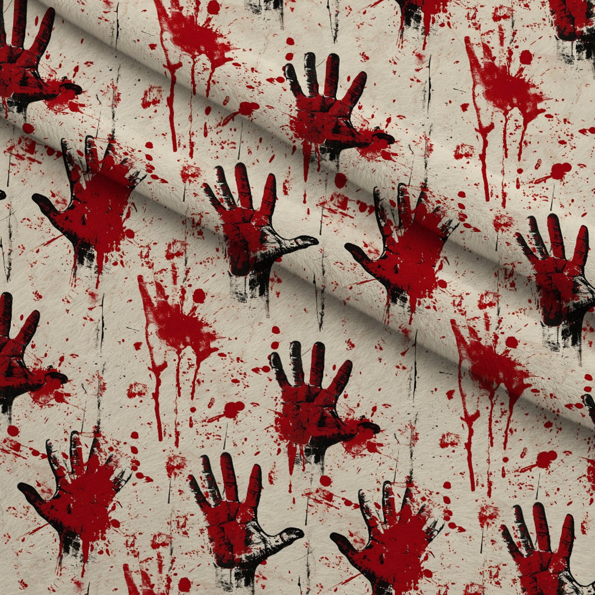 Crimson Splatter Pattern 6 Minky Fabric
