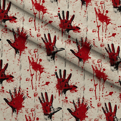 Crimson Splatter Pattern 6 Minky Fabric