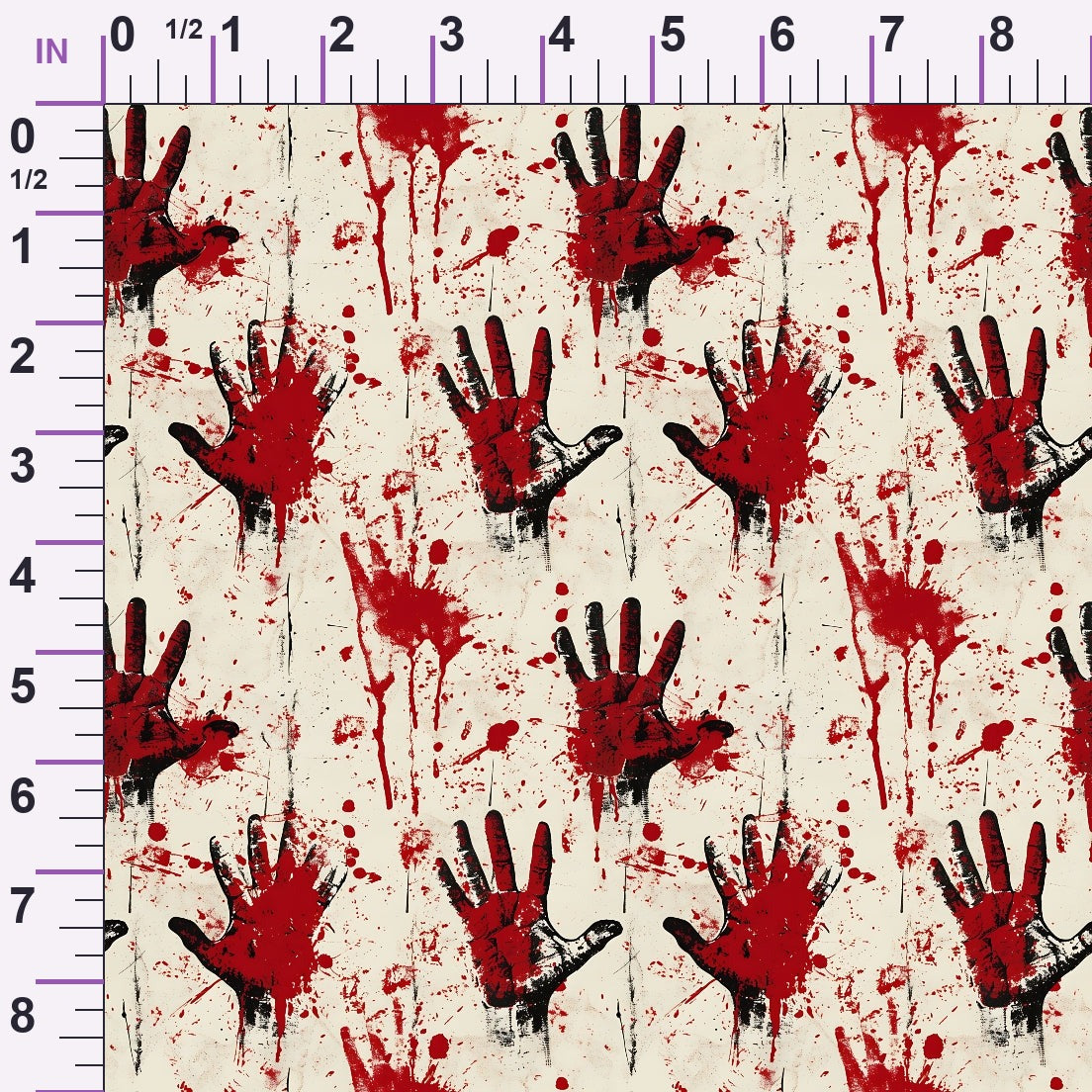 Crimson Splatter Pattern 6 Minky Fabric