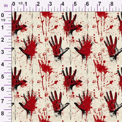 Crimson Splatter Pattern 6 Minky Fabric