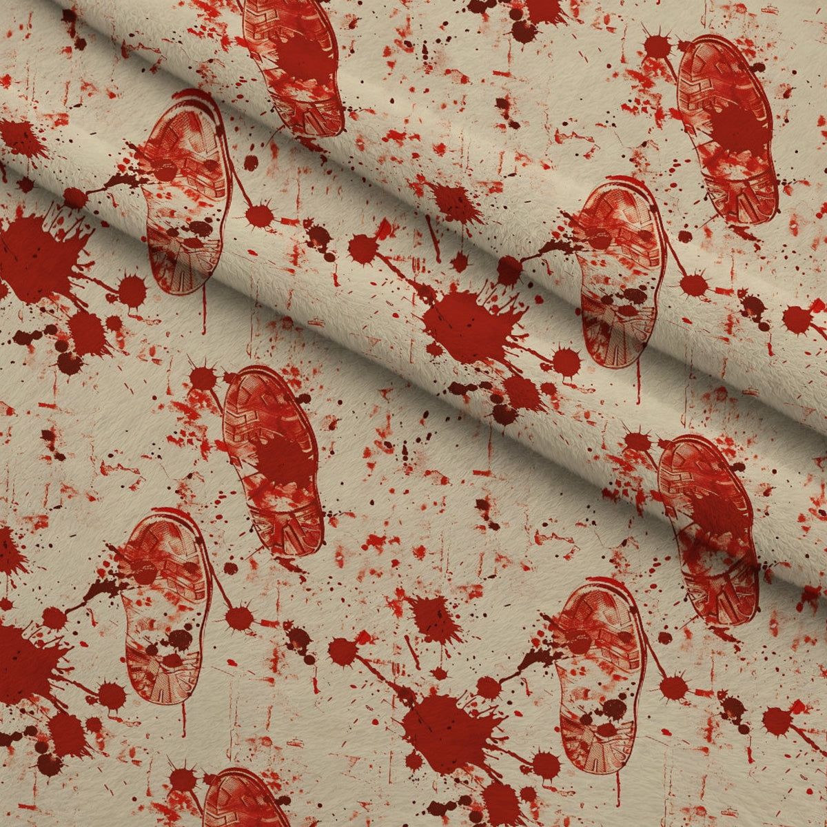 Crimson Splatter Pattern 7 Minky Fabric