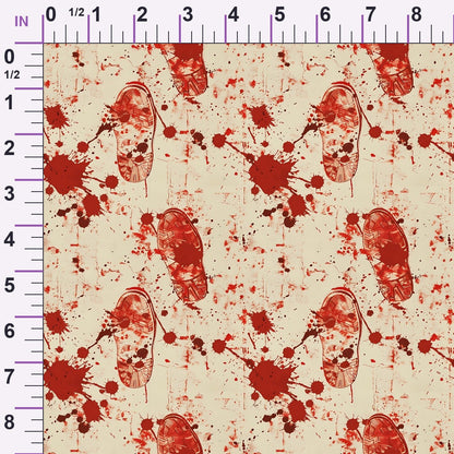 Crimson Splatter Pattern 7 Minky Fabric