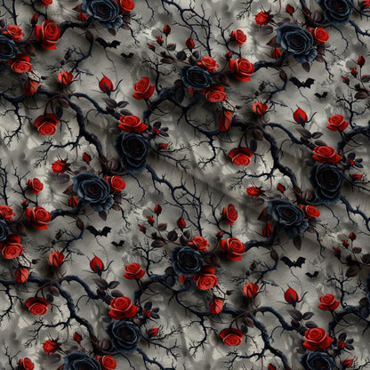 Crimson Thorns Pattern 11 Minky Fabric
