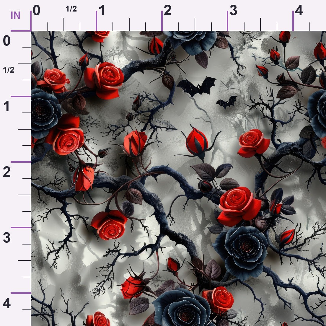 Crimson Thorns Pattern 11 Minky Fabric