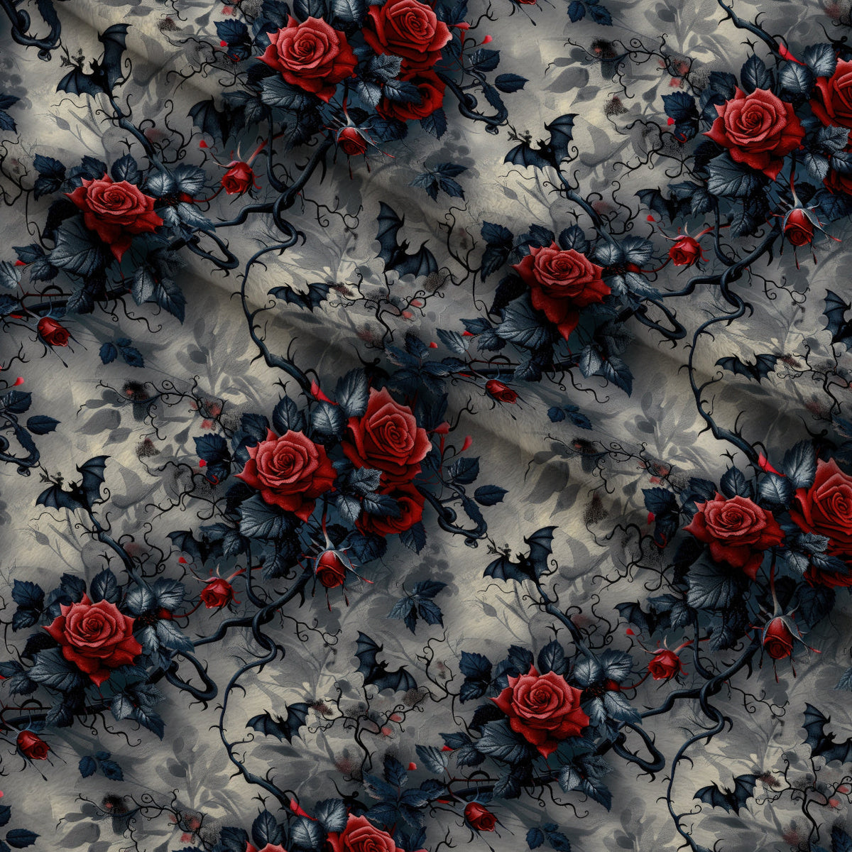 Crimson Thorns Pattern 12 Minky Fabric