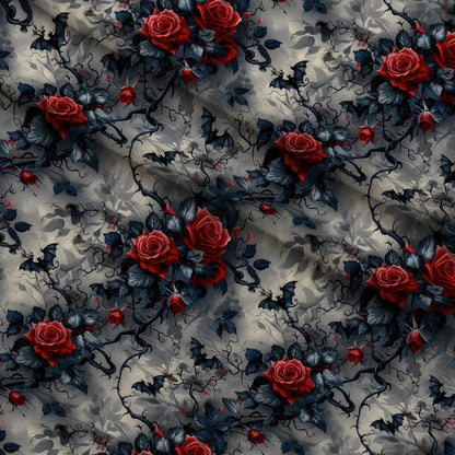 Crimson Thorns Pattern 12 Minky Fabric