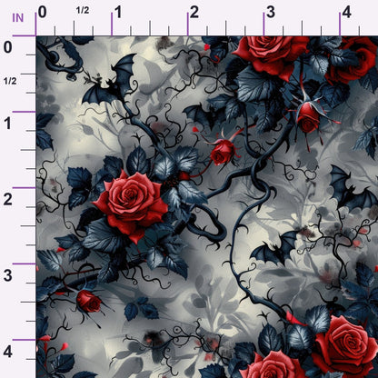 Crimson Thorns Pattern 12 Minky Fabric