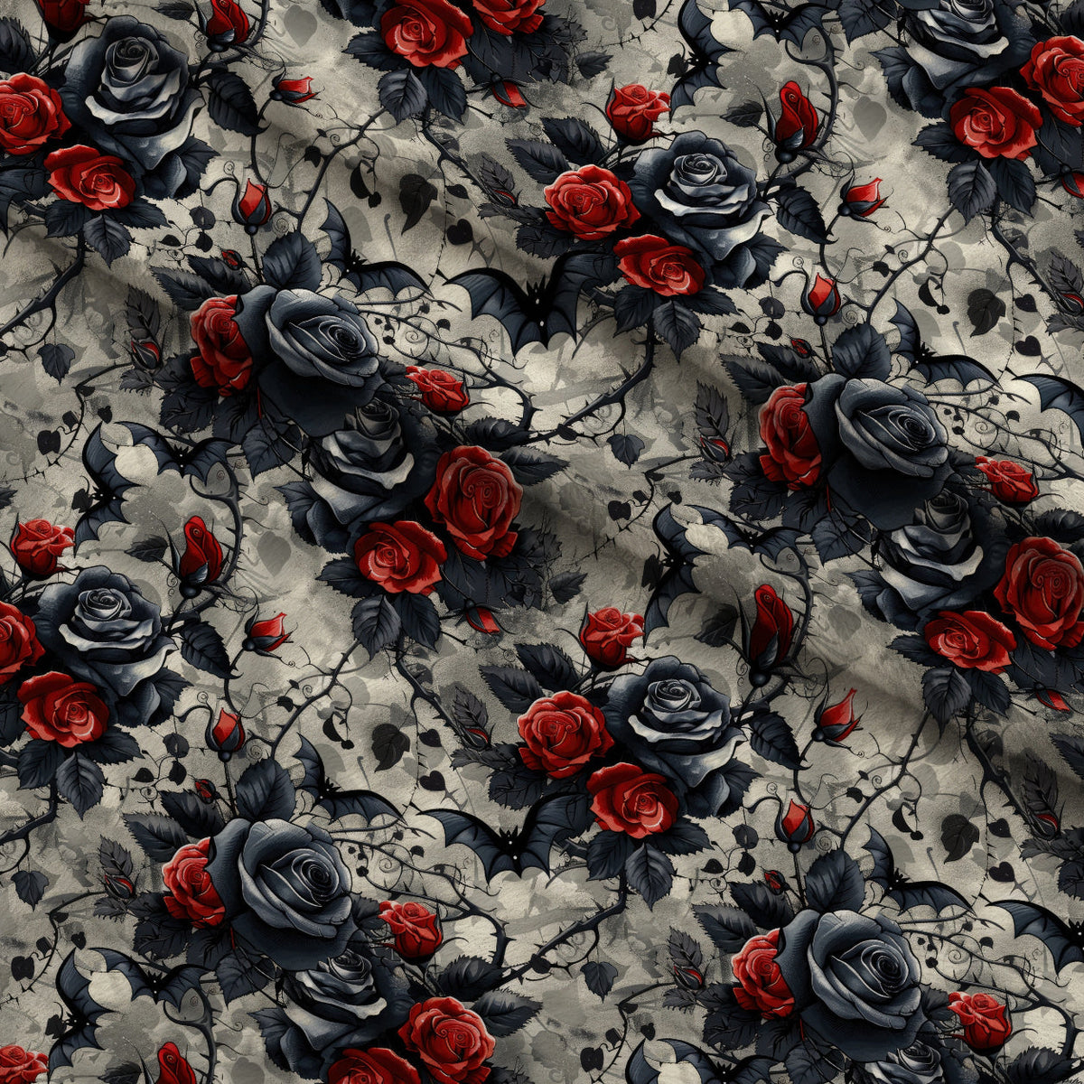 Crimson Thorns Pattern 3 Minky Fabric