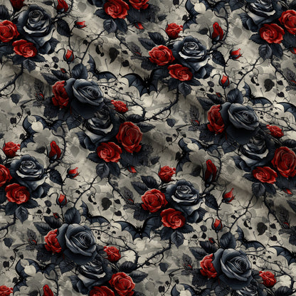Crimson Thorns Pattern 3 Minky Fabric