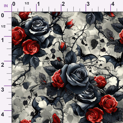 Crimson Thorns Pattern 3 Minky Fabric