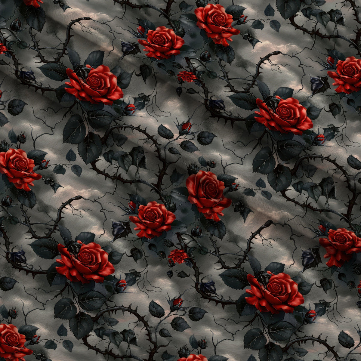 Crimson Thorns Pattern 7 Minky Fabric